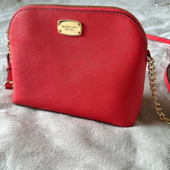 Michael Kors Bags Michael Kors Cindy Dome Crossbody Bag In Berry